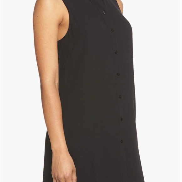 💕 Eileen Fisher Silk Crepe de Chine Sleeveless, Button Front Tunic. L. Perfect. - Picture 5 of 14